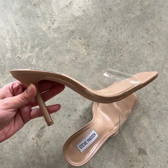 Steve Madden clear/nude mules - Picture 3 of 6